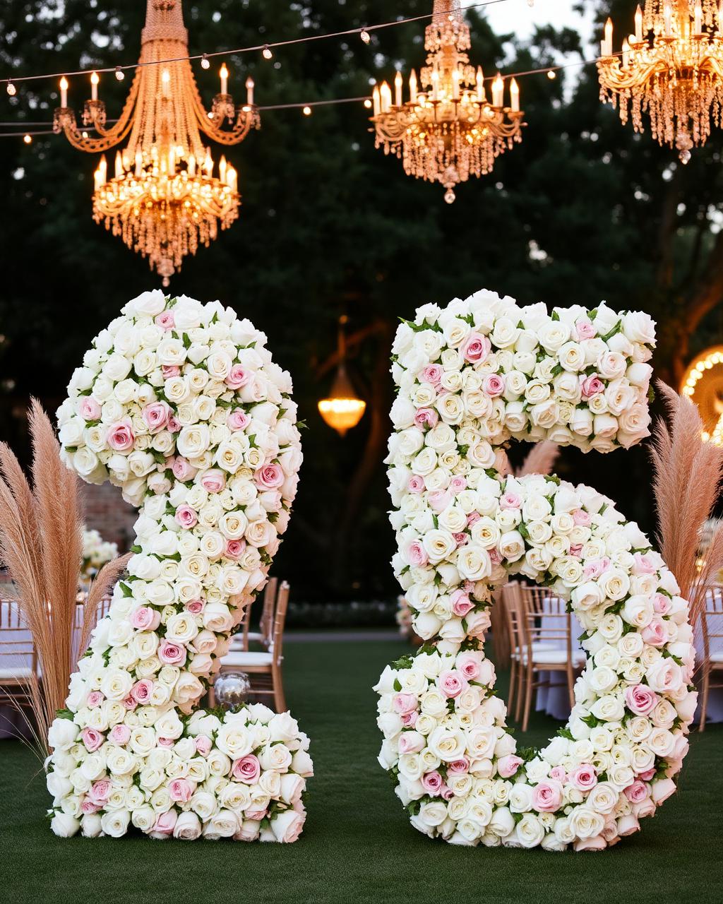 A floral installation by GAJ Florals